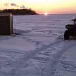 Sunset on the ice Put-In-Bay Lake Erie