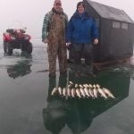 Happy ice fishing customers